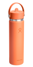 Load image into Gallery viewer, Wide Mouth With Flex Straw Cap Nectar Orange 24oz