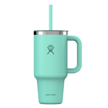 Load image into Gallery viewer, Hydro Flask Stainless Steel Travel Tumbler With Clear Lid Mermaid Green - 32oz