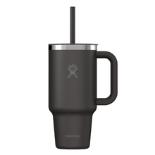Load image into Gallery viewer, Hydro Flask Stainless Steel Travel Tumbler With Clear Lid Black - 32 oz