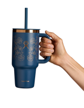 Load image into Gallery viewer, Travel Tumbler Western Dark Blue 32oz