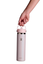 Load image into Gallery viewer, Wide Mouth With Flex Straw Cap Glimmer Pink 24oz