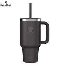 Load image into Gallery viewer, Hydro Flask Stainless Steel Travel Tumbler With Clear Lid Black - 32 oz