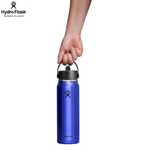 Load image into Gallery viewer, Hydro Flask Stainless Steel Lightweight Wide Mouth With Flex Straw Cap Sapphire Blue - 32 oz