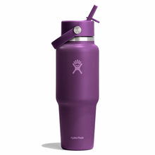 Load image into Gallery viewer, Wide Mouth Travel Bottle With Flex Straw Cap Beachplum Purple 32oz