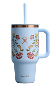 Travel Tumbler Western Light Blue 32oz