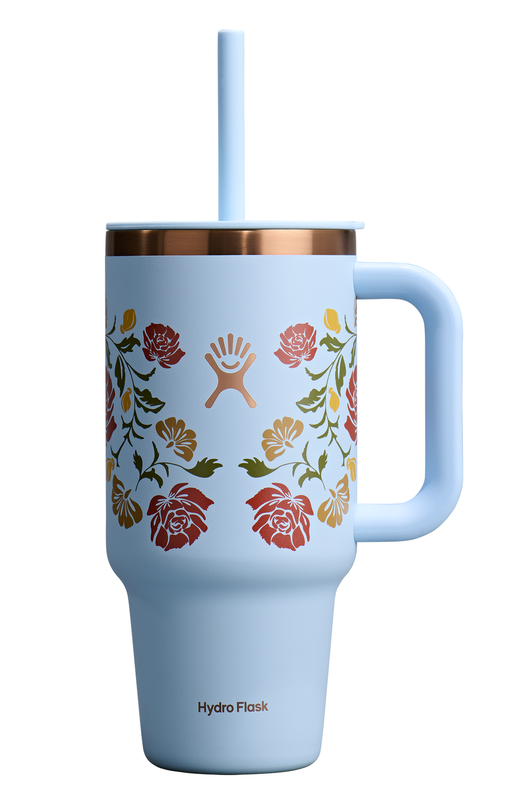 Travel Tumbler Western Light Blue 32oz