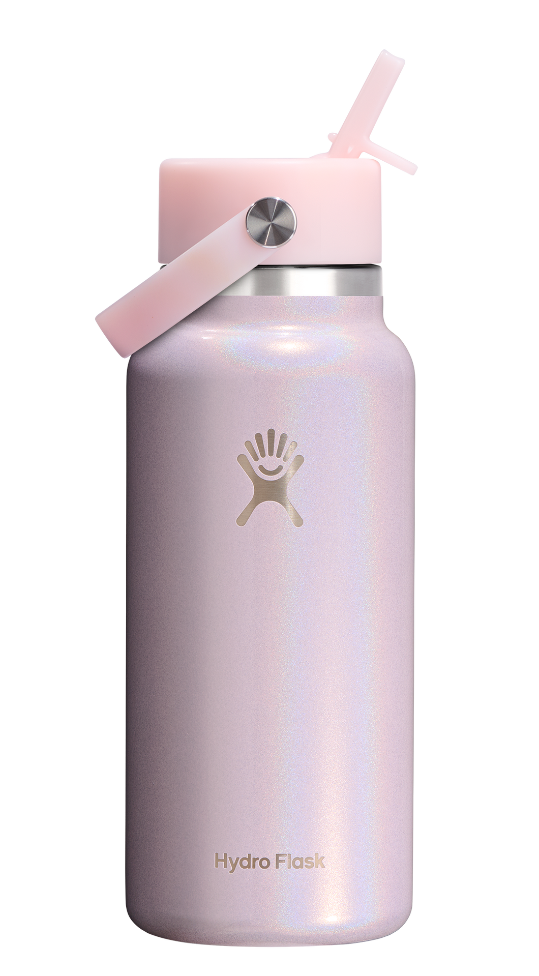 Wide Mouth With Flex Straw Cap Glimmer Pink 32oz