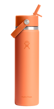 Load image into Gallery viewer, Wide Mouth With Flex Straw Cap Nectar Orange 24oz
