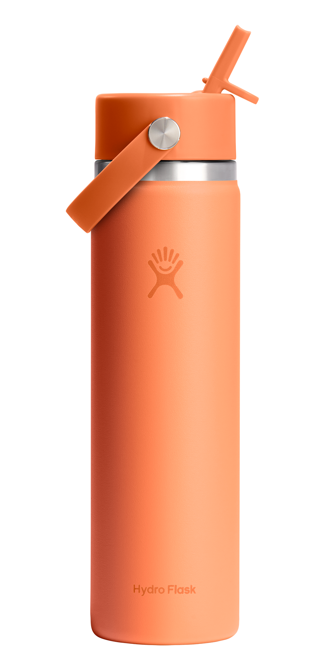 Wide Mouth With Flex Straw Cap Nectar Orange 24oz