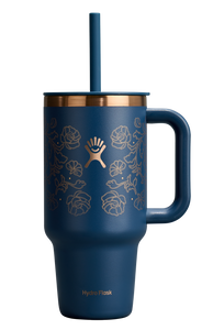 Travel Tumbler Western Dark Blue 32oz