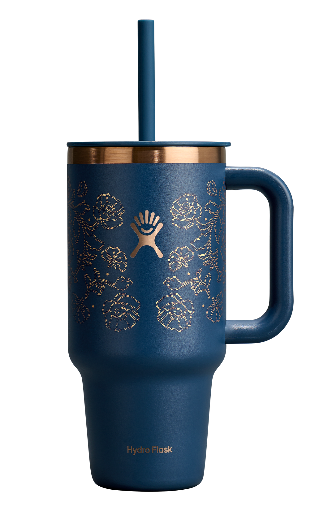 Travel Tumbler Western Dark Blue 32oz
