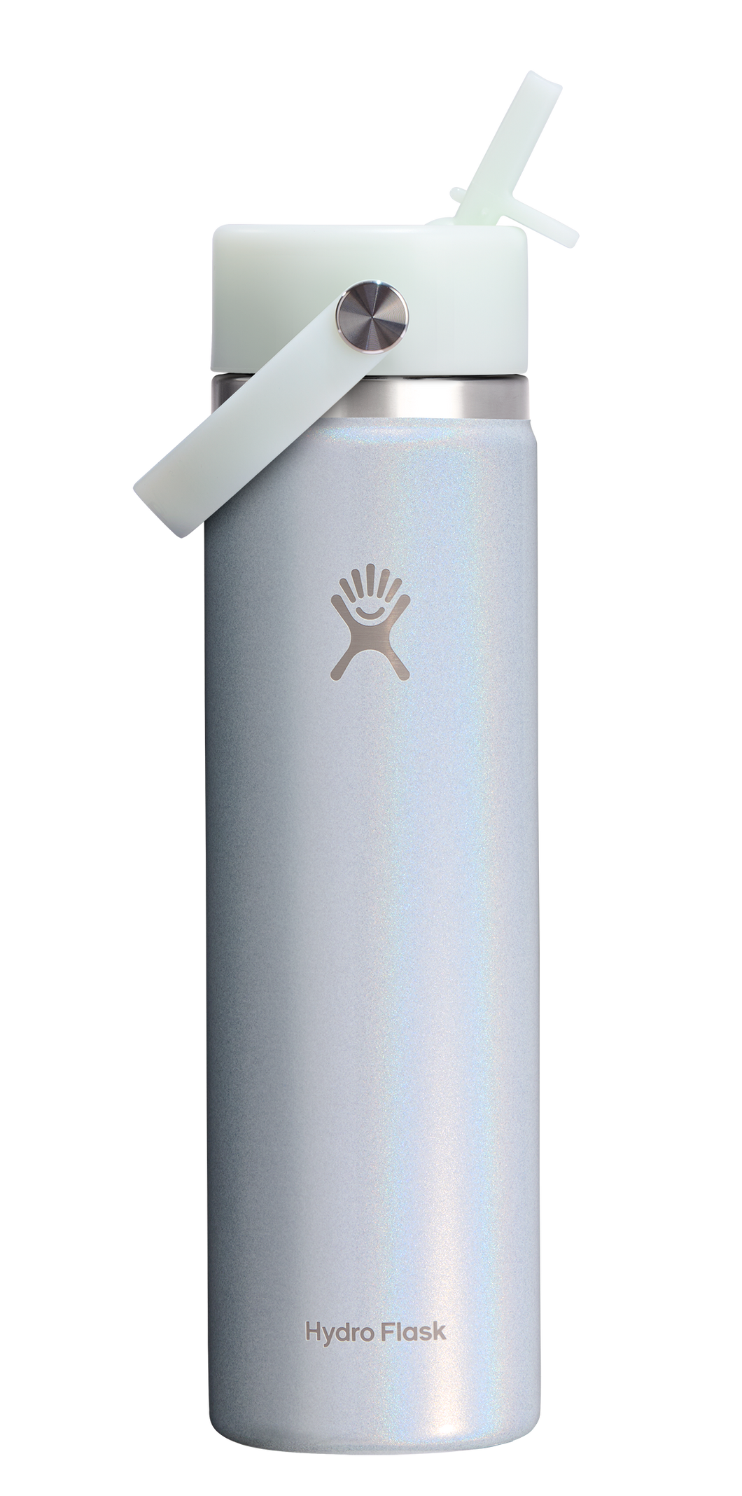 Wide Mouth With Flex Straw Cap Glimmer Blue 24oz