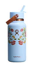 Load image into Gallery viewer, Wide Mouth With Flex Straw Cap Western Light Blue 32oz
