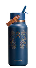 Load image into Gallery viewer, Wide Mouth With Flex Straw Cap Western Dark Blue 32oz
