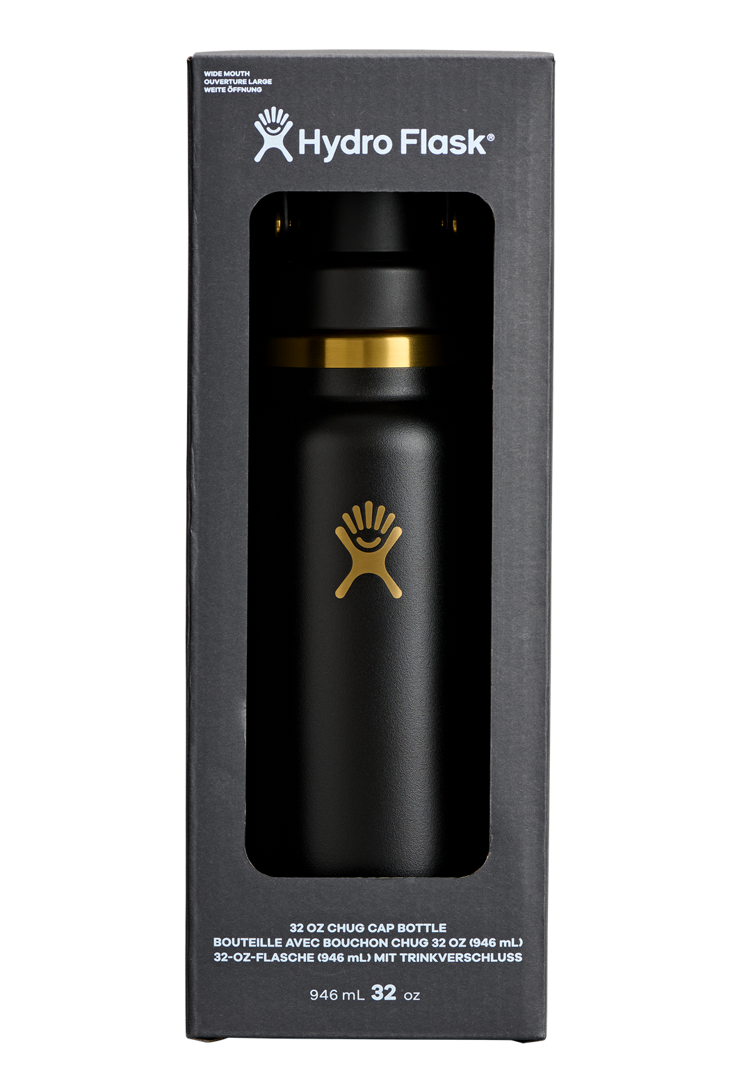 Wide Mouth With Flex Chug Cap Black Tie 32oz