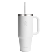 Load image into Gallery viewer, HYDRO FLASK 40OZ TRAVEL TUMBLER CLEAR LID WHITE
