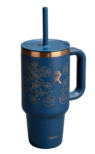 Travel Tumbler Western Dark Blue 32oz