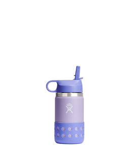 12OZ  Kids Wide Mouth Straw Lid & Boot Bottles Wisteria
