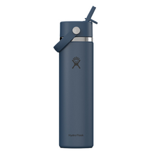 Load image into Gallery viewer, Hydro Flask Stainless Steel Wide Mouth With Flex Straw Cap Harbor Blue - 24oz
