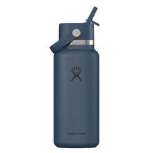 Load image into Gallery viewer, Hydro Flask Stainless Steel Wide Mouth With Flex Straw Cap Harbor Blue - 32oz
