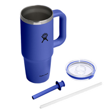 Load image into Gallery viewer, Hydro Flask Stainless Steel Travel Tumbler With Clear Lid Capri Blue - 24 oz
