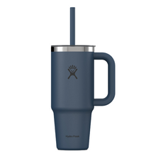 Load image into Gallery viewer, Hydro Flask Stainless Steel Travel Tumbler With Clear Lid Harbor Blue - 24oz
