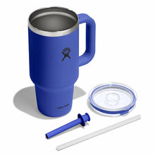 Load image into Gallery viewer, 32 oz Travel Tumbler With Clear Lid - Capri Blue
