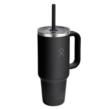 Load image into Gallery viewer, Hydro Flask Stainless Steel Travel Tumbler With Clear Lid Black - 40 oz
