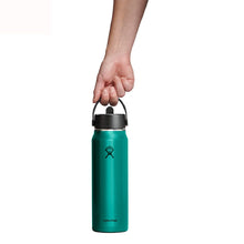 Load image into Gallery viewer, Hydro Flask Stainless Steel Lightweight Wide Mouth With Flex Straw Cap Emerald Green - 32 oz
