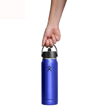 Load image into Gallery viewer, Hydro Flask Stainless Steel Lightweight Wide Mouth With Flex Straw Cap Sapphire Blue - 32 oz
