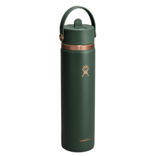 Load image into Gallery viewer, 24 oz Wide Flex Straw Cap - Forest Green Arc
