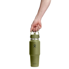 Load image into Gallery viewer, 32 oz Wide Flex Straw Travel Bottle - Palmer Green
