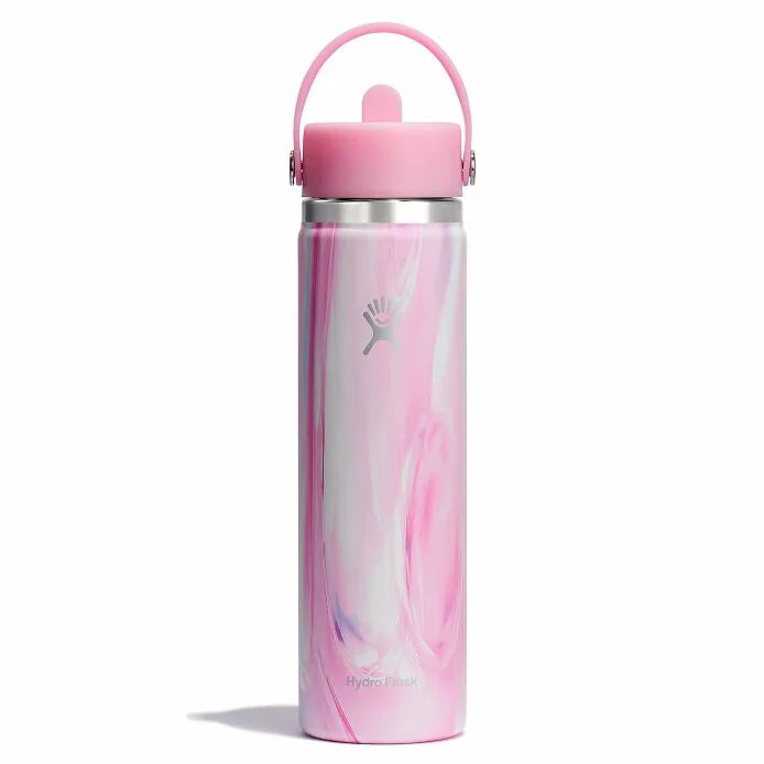 Wide Mouth With Flex Straw Cap Jelly Pink LE 24oz
