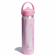 Load image into Gallery viewer, Wide Mouth With Flex Straw Cap Jelly Pink LE 24oz

