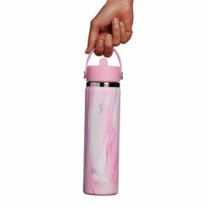 Wide Mouth With Flex Straw Cap Jelly Pink LE 24oz