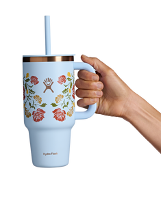 Travel Tumbler Western Light Blue 32oz
