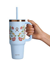 Load image into Gallery viewer, Travel Tumbler Western Light Blue 40oz
