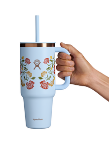 Travel Tumbler Western Light Blue 40oz
