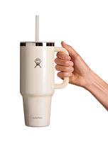 Load image into Gallery viewer, Travel Tumbler Glimmer Cream 40oz
