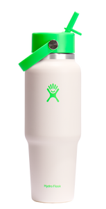 Wide Mouth Travel Bottle With Flex Straw Cap Neon Green 32oz