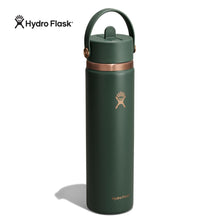 Load image into Gallery viewer, 24 oz Wide Flex Straw Cap - Forest Green Arc
