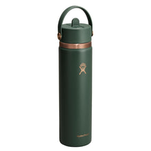 Load image into Gallery viewer, 24 oz Wide Flex Straw Cap - Forest Green Arc

