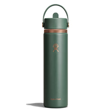 Load image into Gallery viewer, 24 oz Wide Flex Straw Cap - Forest Green Arc
