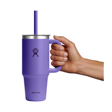 Load image into Gallery viewer, 24 oz Travel Tumbler Clear Lid - Utopia Purple

