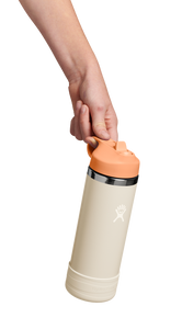 Kids Wide Mouth Straw Cap & Boot Coconut 18oz