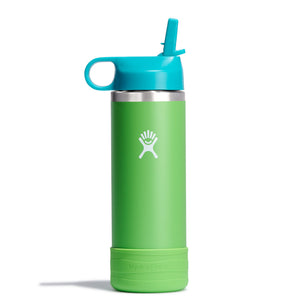 Kids Wide Mouth With Straw Cap & Boot Grass 18oz