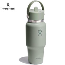 Load image into Gallery viewer, Hydro Flask Stainless Steel Wide Mouth Travel Bottle With Flex Straw Cap Agave - 24oz
