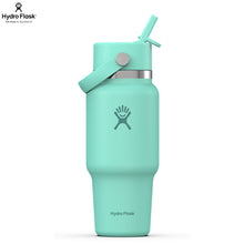 Load image into Gallery viewer, Hydro Flask Stainless Steel Wide Mouth Travel Bottle With Flex Straw Cap Mermaid Green - 24oz
