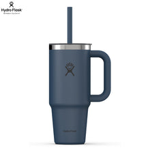 Load image into Gallery viewer, Hydro Flask Stainless Steel Travel Tumbler With Clear Lid Harbor Blue - 24oz
