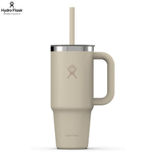 Load image into Gallery viewer, Hydro Flask Stainless Steel Travel Tumbler With Clear Lid Oat - 24oz
